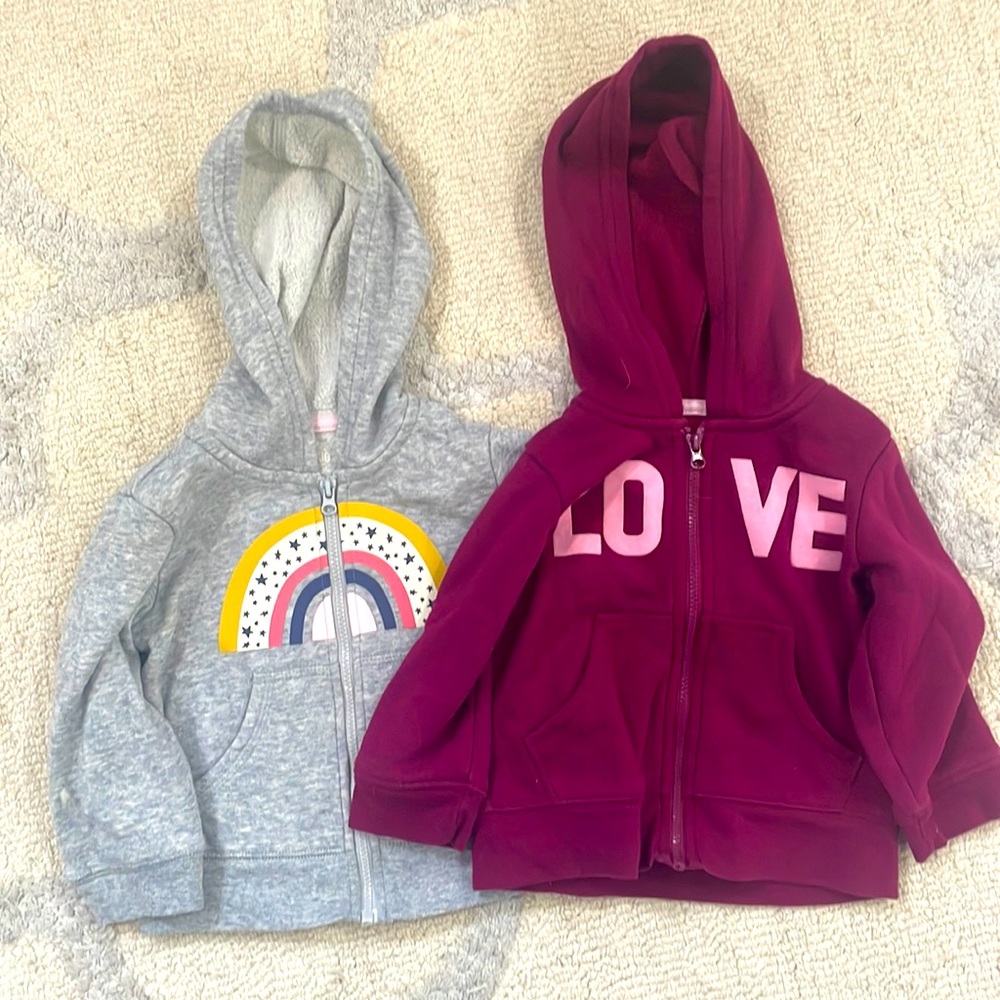 Okie dokie 12 month zip ups